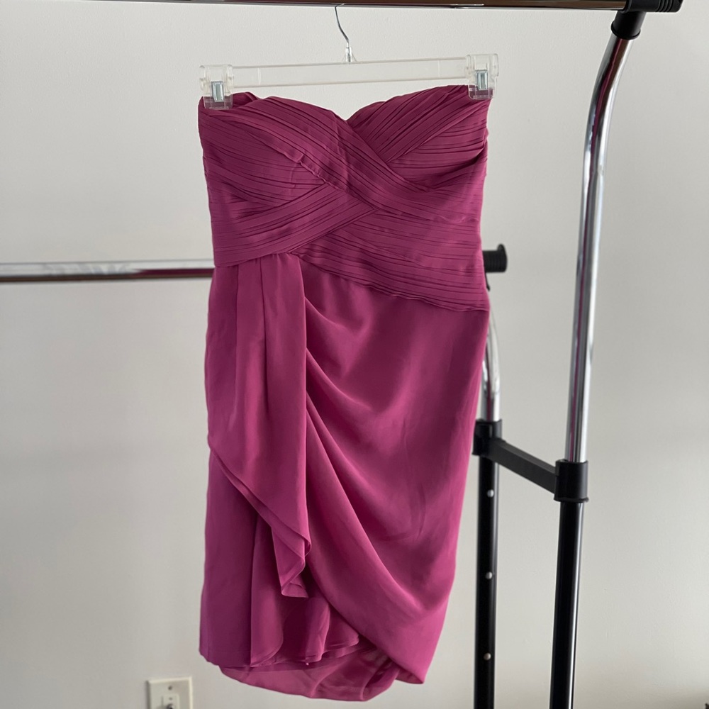 Flirty Magenta Strapless Dress